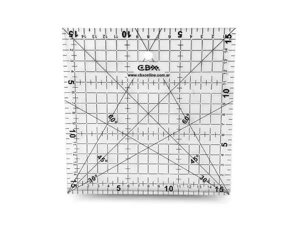 REGLA DE PATCHWORK CBX 16CM X 16CM X UN