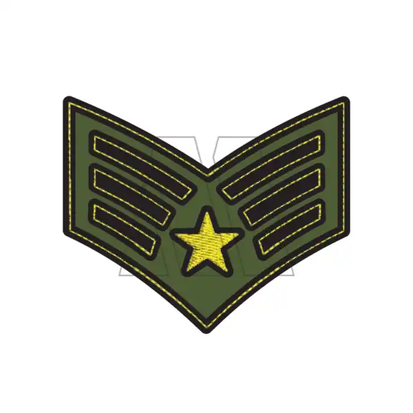 APLIQUE BORDADO TERMOAD ESCUDO MILITAR X 4UN