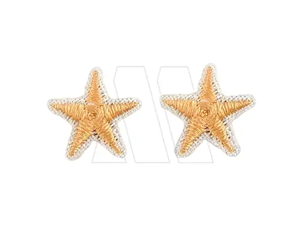 APLIQUE BORDADO TERMOAD ESTRELLA DORADA CHICA X 12UN