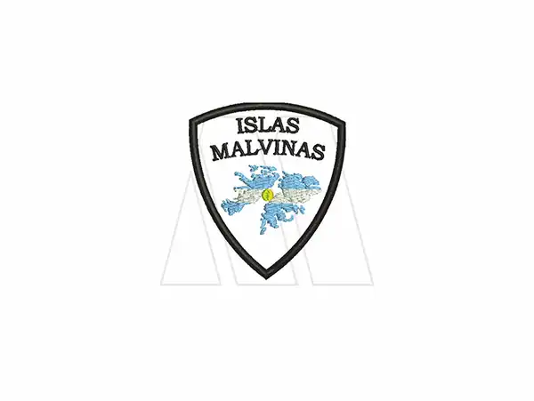 APLIQUE BORDADO TERMOAD ISLAS MALVINAS X 4UN