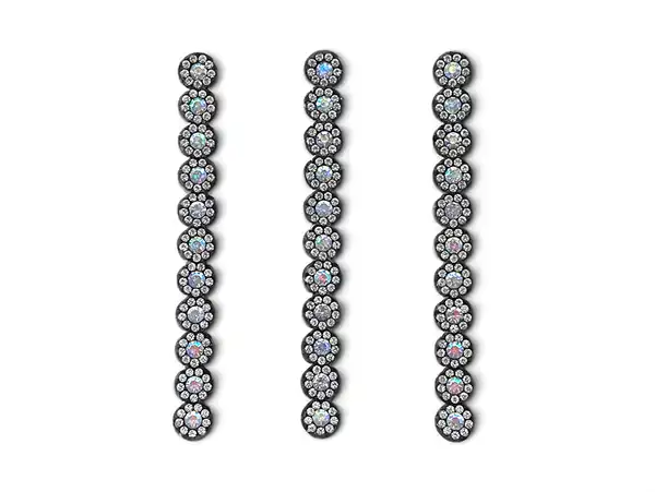 APLIQUES STRASS CIRCULOS 1CM X 10,5CM X 12UN