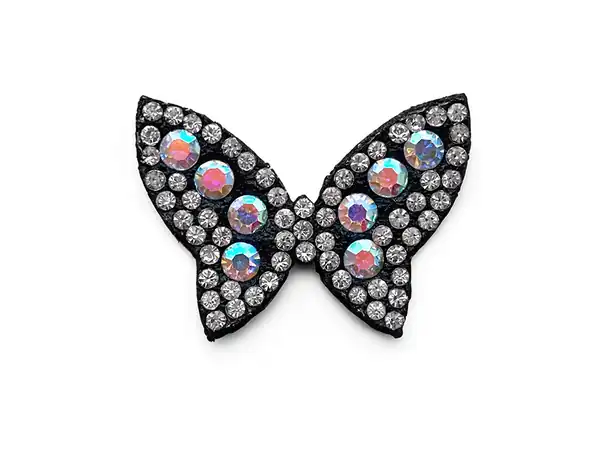 APLIQUES STRASS MARIPOSA 2,5CM X 3,5CM X 12UN