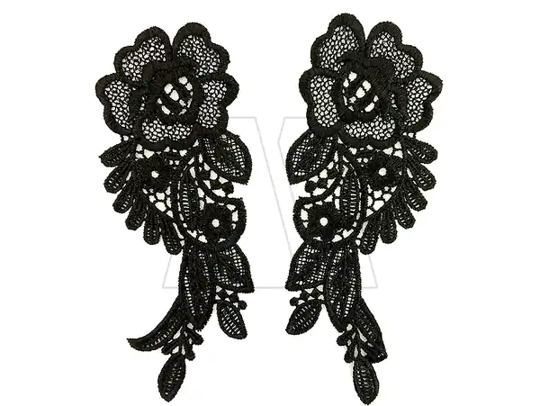 APLIQUE GUIPURE FLORES 19CM X 7CM X 2UN