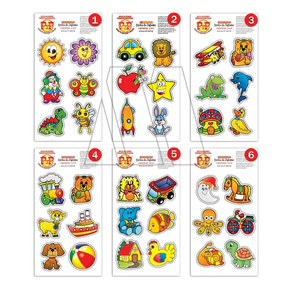 APLIQUE ESTAMPADO TERMOAD JARDIN DE INFANTES X 36UN