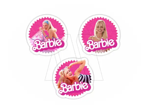 APLIQUE ESTAMPADO TERMOAD BARBIE SURTIDO CHICO X 6UN