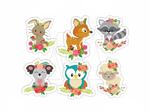 APLIQUE ESTAMPADO TERMOAD ANIMALES DE BOSQUE GRANDE X 6UN