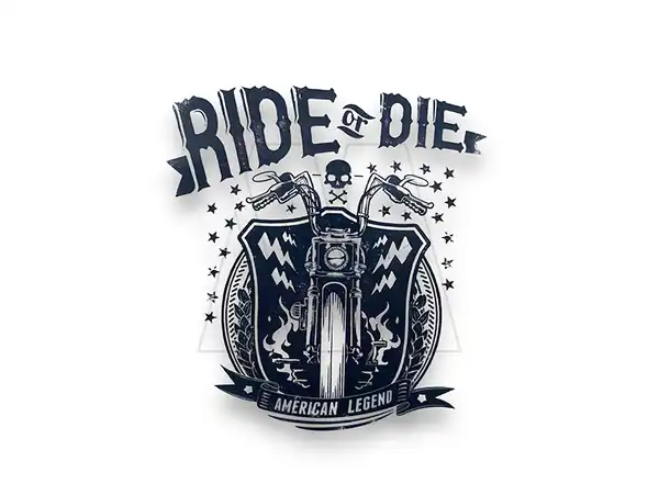ESTAMPA DTF TERMOAD RIDE OF DRIVE 8CM X 9CM X 4UN