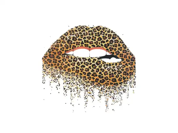 ESTAMPA DTF TERMOAD BOCA ANIMAL PRINT 18CM X 18CM X UN