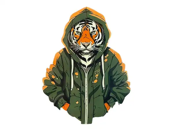  ESTAMPA DTF TERMOAD TIGRE 19CM X 25CM X UN 