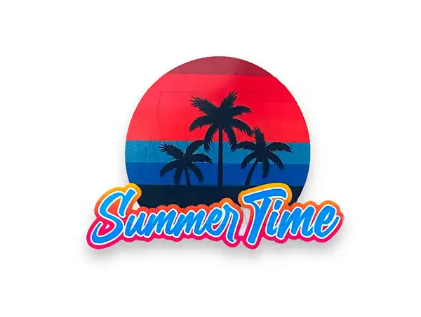 ESTAMPA DTF TERMOAD SUMMER TIME 4,5CM X 6,5CM X 4UN