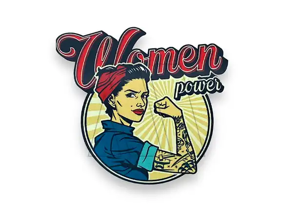 ESTAMPA DTF TERMOAD WOMEN POWER 6,5CM X 6,7CM X 4UN
