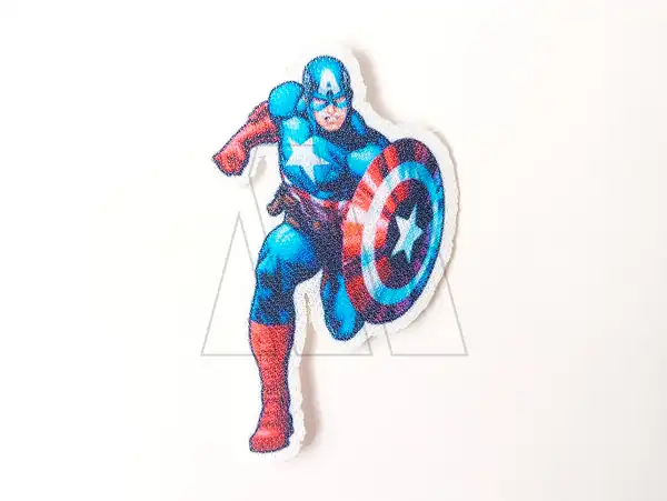 APLIQUE ESTAMPADO TERMOAD CAPITAN AMERICA X 6UN