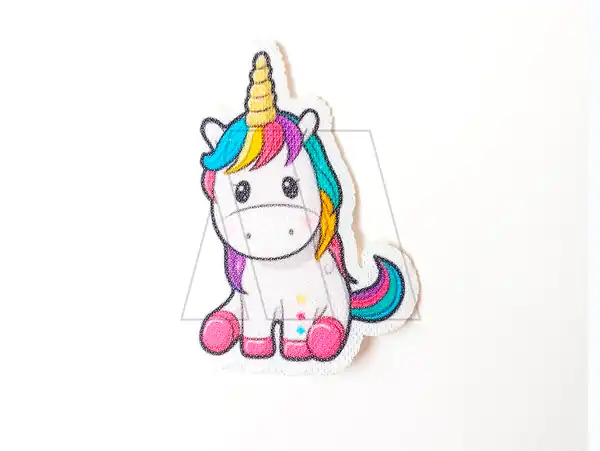 APLIQUE ESTAMPADO TERMOAD UNICORNIO BEBE X 6UN