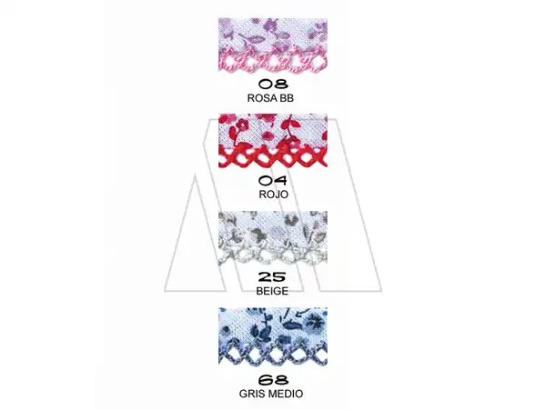 CINTA BIES BROOKLYN DECOR FLORES 20MM X 10MTS