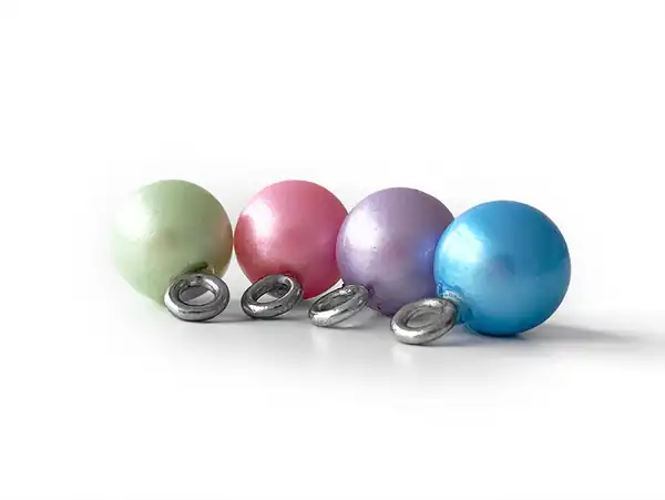 BOTON PERLA C/ PIE DE METAL T8 