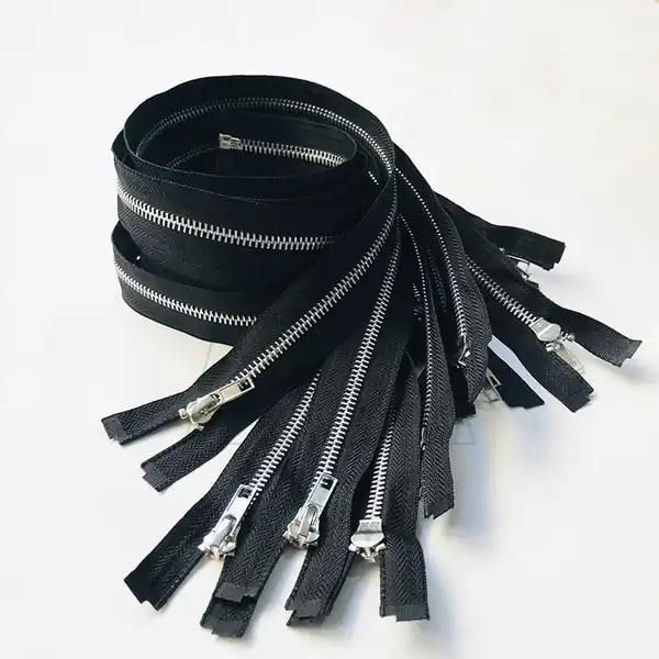CIERRE DESMONTABLE ALUMINIO NEGRO C/COLGANTE EUROPEO 60CM