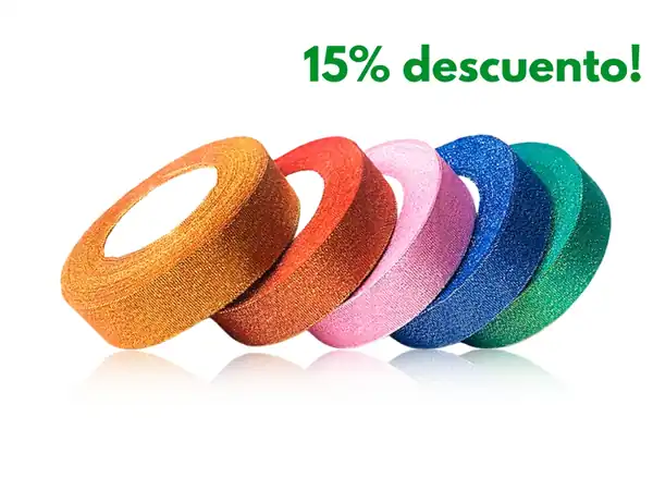 CINTA LUREX 4CM X 25YDS COLOR