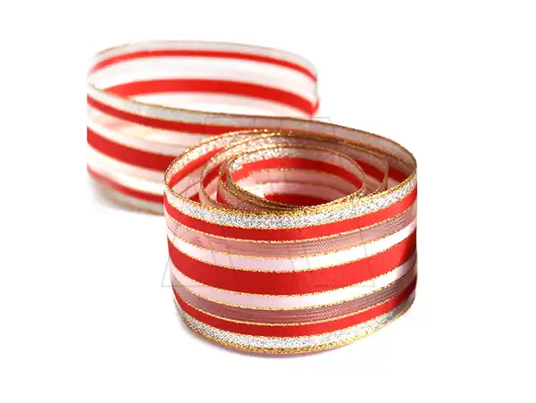 CINTA MAGDALENA ROJA CON ALAMBRE C. DE O. 50MM X 10MTS