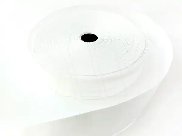 CINTA LISA PARA SUBLIMAR POLIESTER BLANCO 20MM X 25MTS
