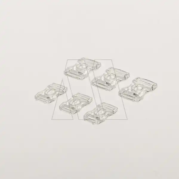 BROCHE PLASTICO TRANSPARENTE P/LENCERIA 11MM X 50UN
