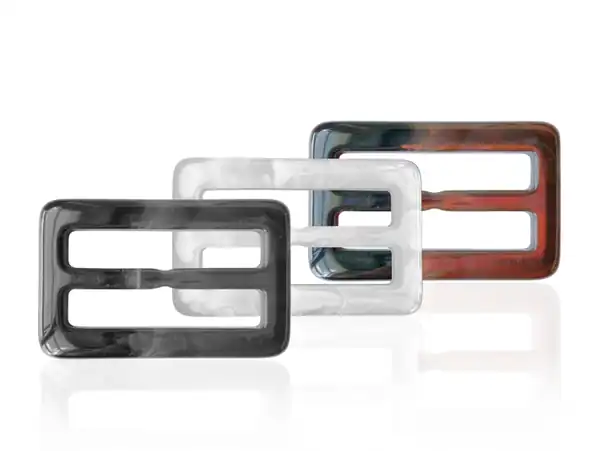  PASADOR HEBILLA PLASTICA VETEADA RECTANGULAR PASE 40MM X 6UN 