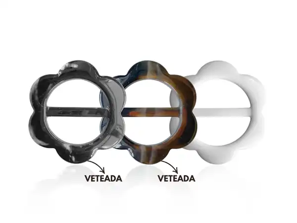 PASADOR HEBILLA PLASTICA FLOR PASE 30MM X 6UN