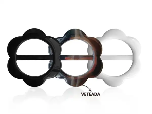  PASADOR HEBILLA PLASTICA FLOR PASE 35MM X 6UN 