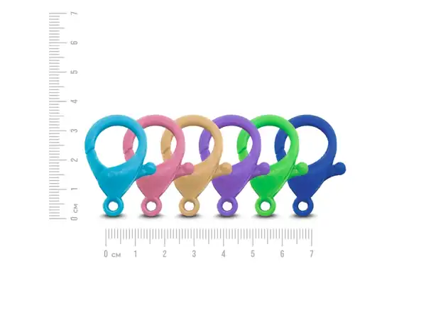 MOSQUETON PLASTICO COLORES SURTIDOS 35MM X 20UN
