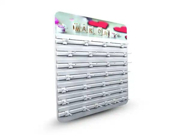  EXHIBIDOR DE ACCESORIOS 60CM X 63CM CON 30 GANCHOS EXTRAIBLES 