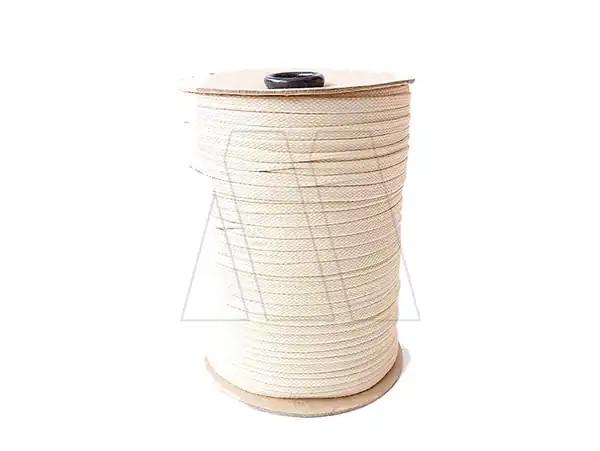 CORDON POLIESTER CHATO TRENZADO N°3 CRUDO EN ROLLO 10MM X 100MTS