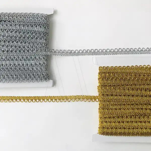 GALON LUREX OJAL ORO-PLATA 1CM X 20YDS