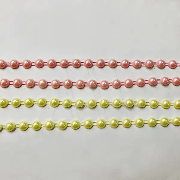 GALON MEDIA PERLA COLOR 8MM X 25YDS