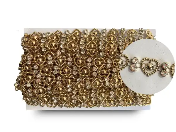  GALON FANTASIA CORAZON C/STRASS 1,6CM X 10YDS 