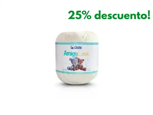 HILO CISNE AMIGULOVE BLANCO 100% ALGODON MERCERIZADO 1 OV X 170MTS (120GRS)