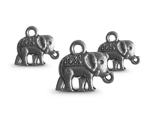 DIJE METALICO NIQUEL ELEFANTE X 1CM X 1,3CM X 50GRS 65UN APROX