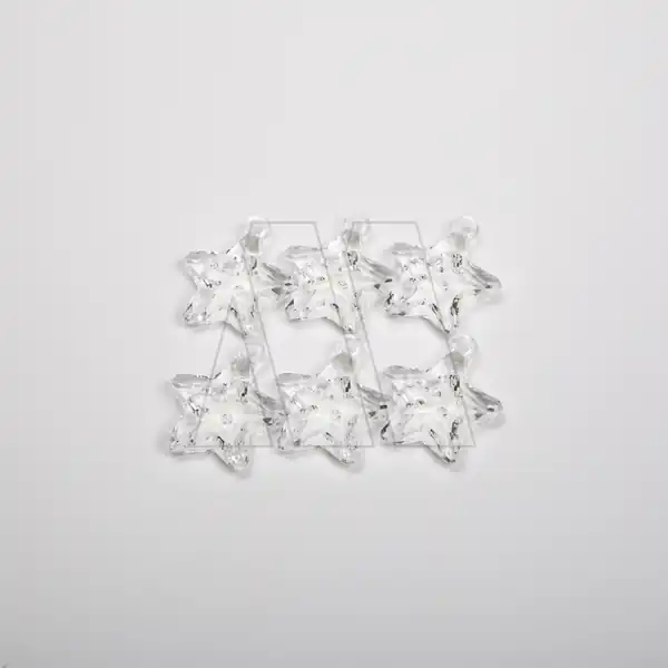 CAIRELES ACRILICOS ESTRELLA 4,5CM X 4,5CM X 6UN