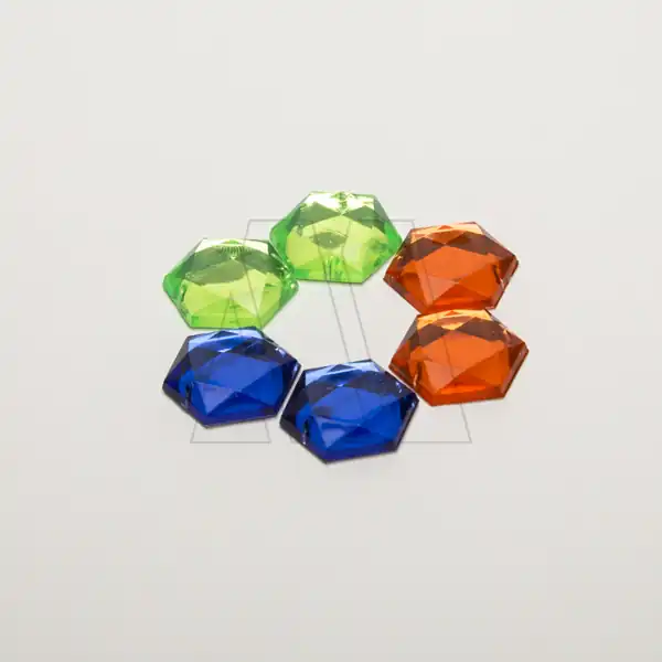 GEMA ACRILICA HEXAGONO 21MM X 10UN