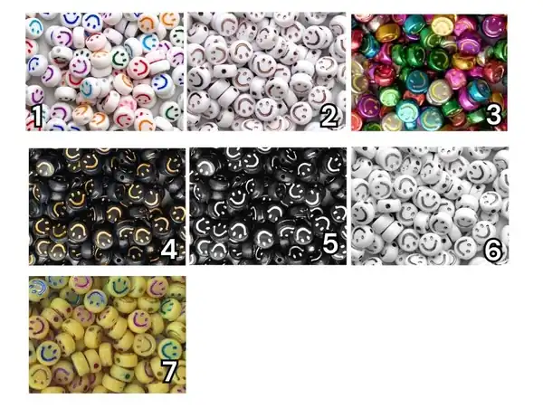 CUENTAS DE PLASTICO CARITAS 7MM X 125GRS