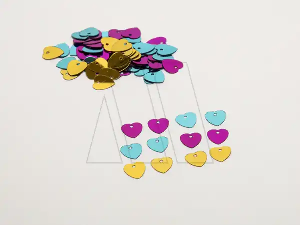 LENTEJUELAS CORAZON NRO 17 10MM X 250GRS