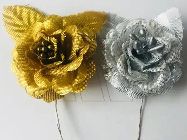 ROSA SINGEL DORADO-PLATEADO X 6UN