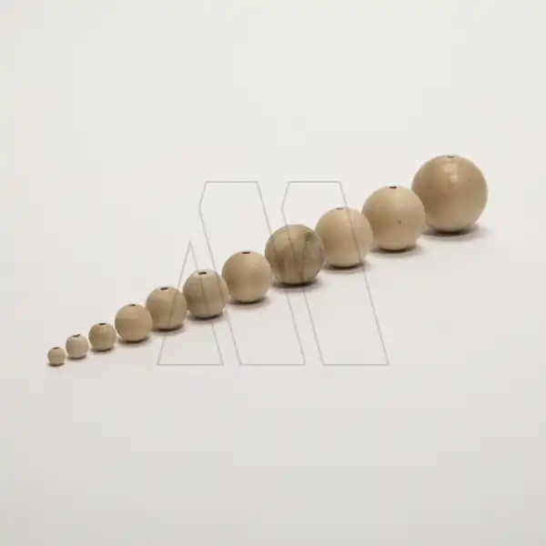 ESFERA PERFORADA MADERA TORNEADA 29MM X 100UN APROX