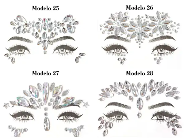 GEMAS ACRILICAS AUTOADHESIVAS PARA ROSTRO X PLANCHA