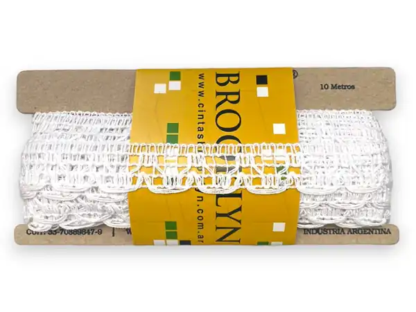 PUNTILLA ALGODON BROOKLYN BLANCA 25MM X 10MTS
