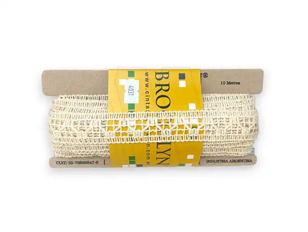 ENTREDOS ALGODON BROOKLYN NATURAL 25MM X 10MTS