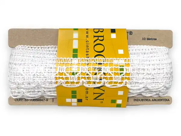 PUNTILLA ALGODON BROOKLYN BLANCO 35MM X 10MTS