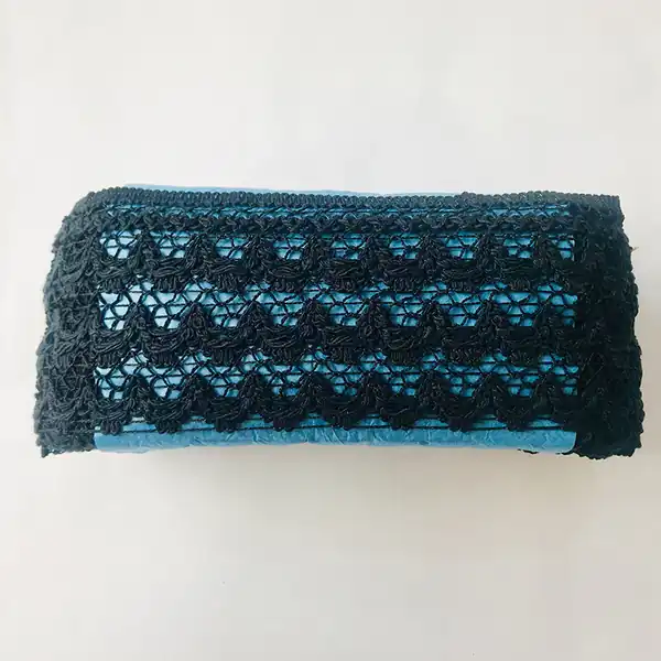 PUNTILLA ALGODON NEGRA ST 8,5CM X 12MT