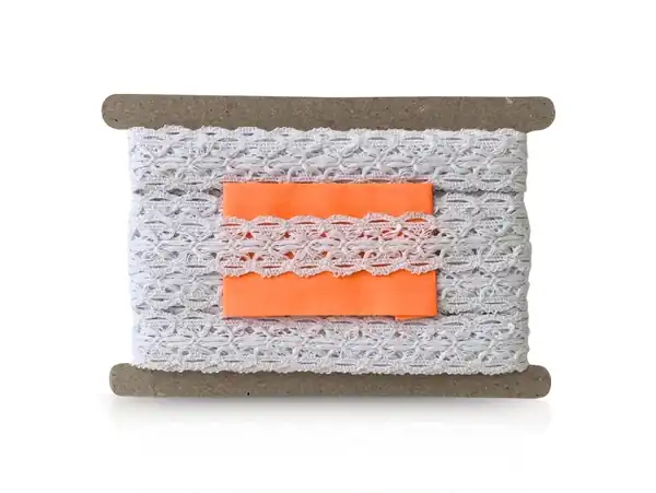ENTREDOS ALGODON BLANCO BOLILLO 3,5CM X 10YDS 