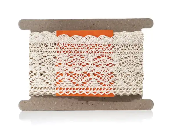 PUNTILLA ALGODON NATURAL BOLILLO 7,5CM X 10YDS