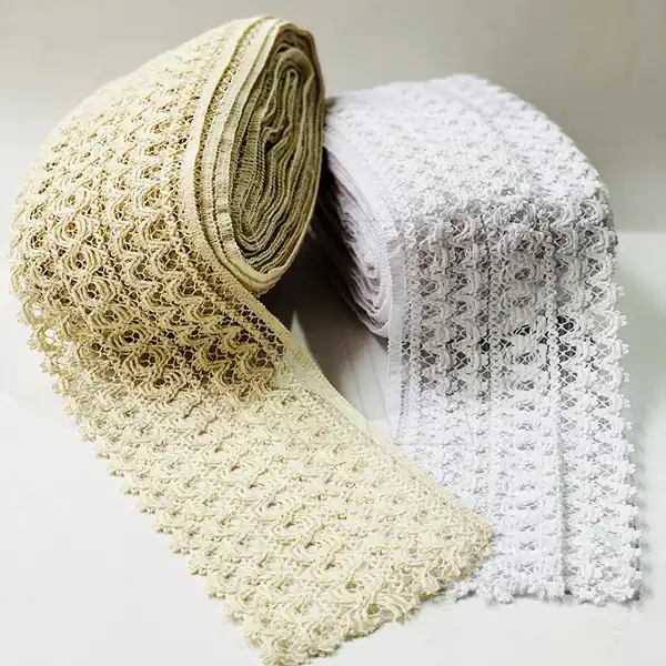 PUNTILLA ALGODON NATURAL - BLANCA ST 15CM X 12MTS