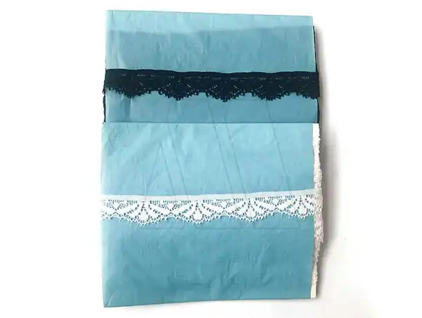 PUNTILLA LYCRA BLANCA - NEGRA 2CM X 10MT